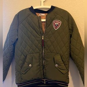 EPIC THREADS - Military Green Bomber Quilted Jacket Sz XL